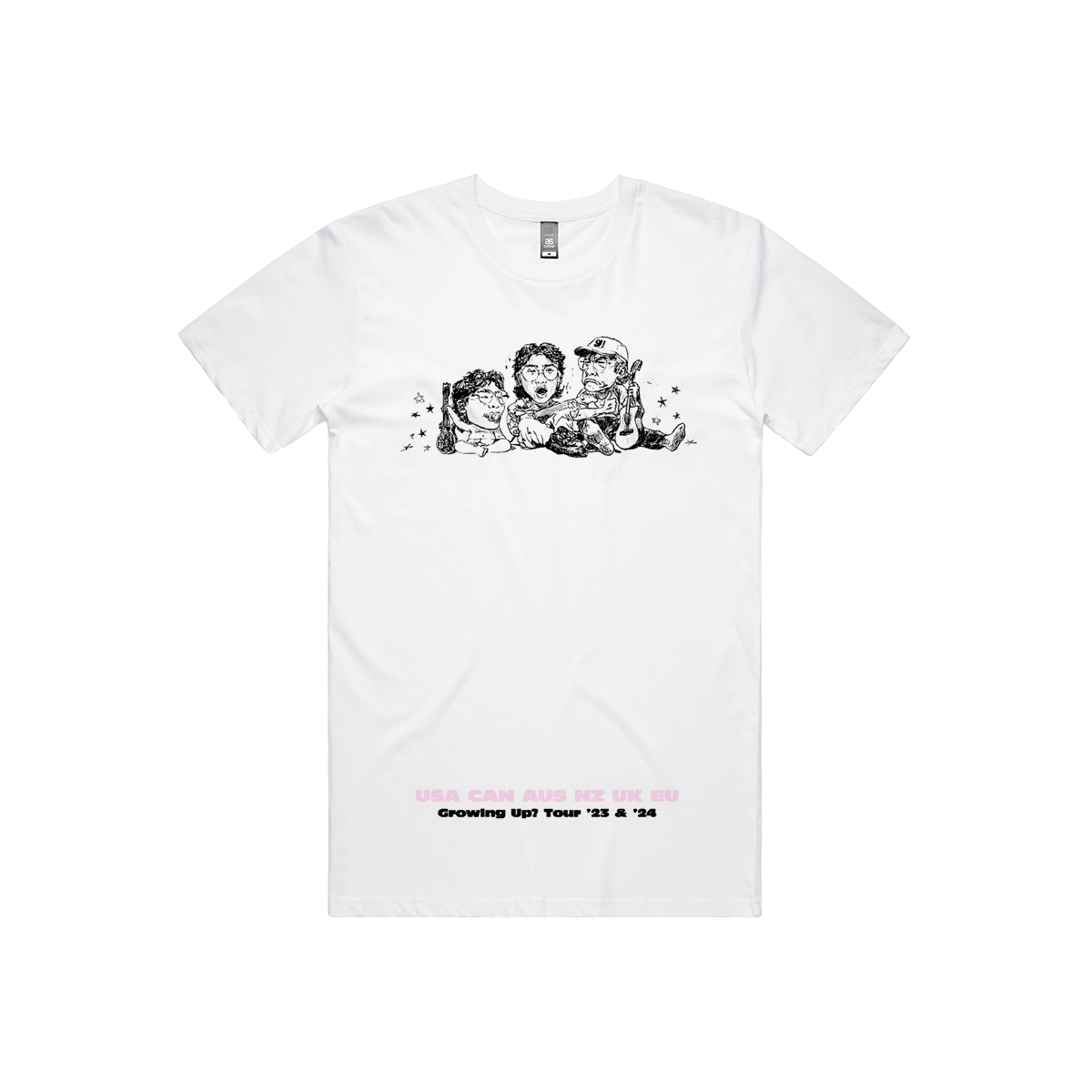 Growing Up White Tour Tee