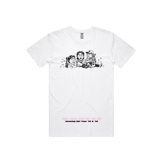 Growing Up White Tour Tee